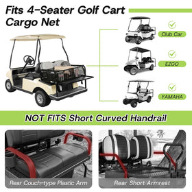 WEIMELL four-seat cart net demonstrates ample storage dimensions.
