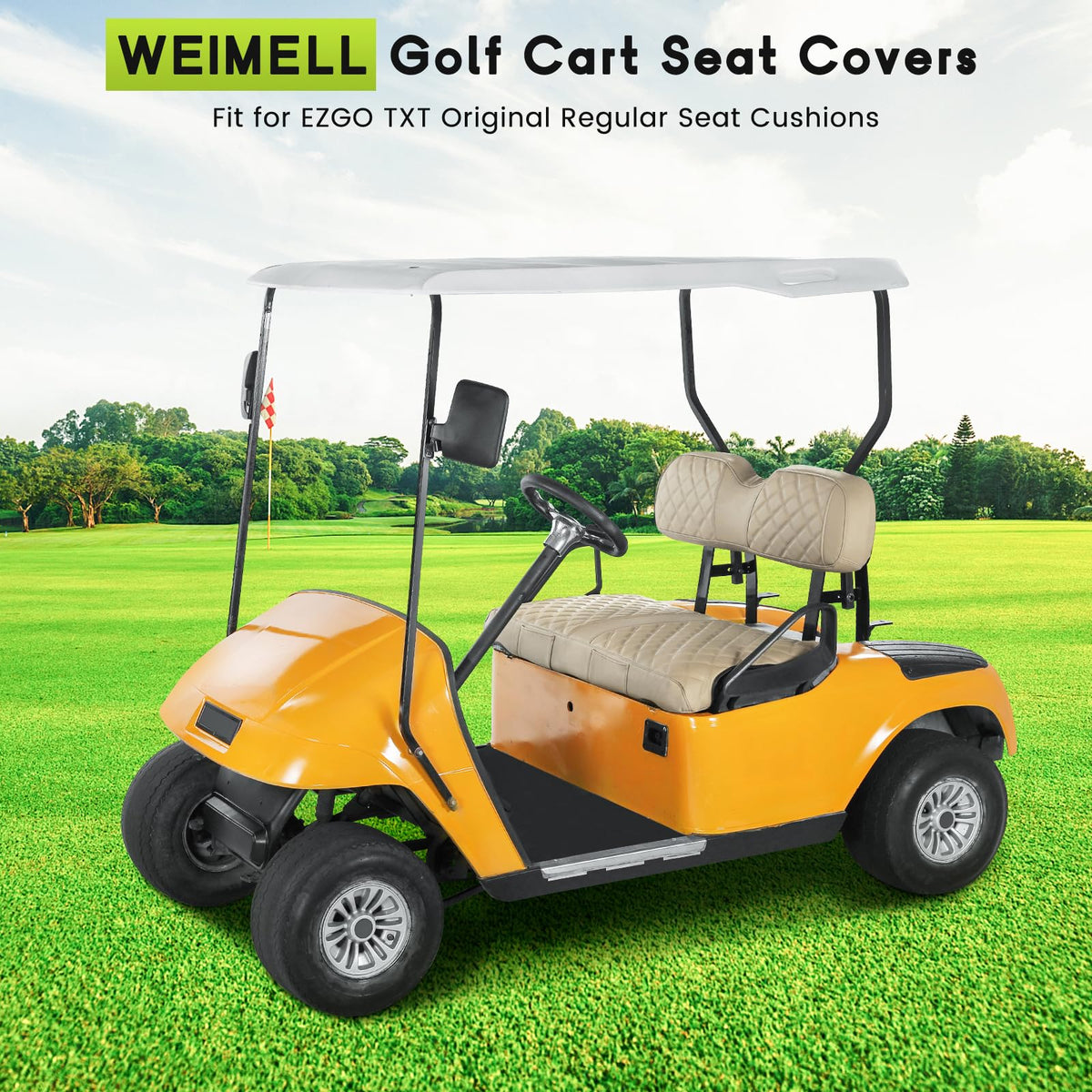 WEIMELL front-seat cover in beige guards against dirt and sun exposure