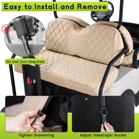 WEIMELL diamond-stitch seat cover design enhances durability and style