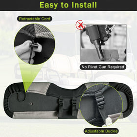 Weimell easy-install seat cover slips on without tools.