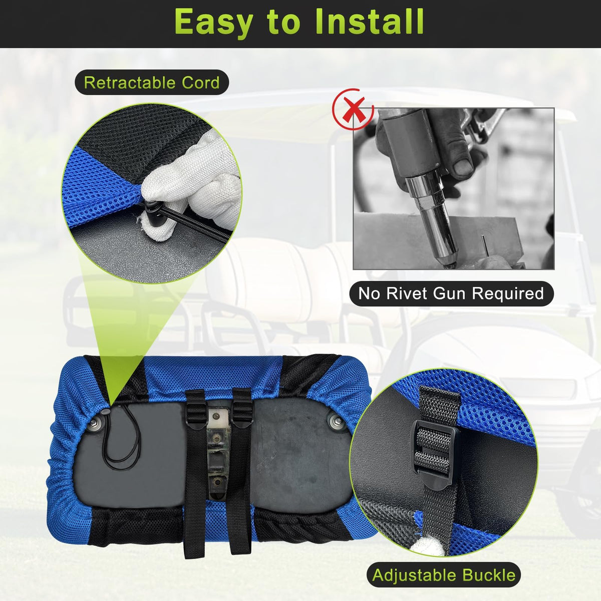 WEIMELL elastic wrap-fit seat cover installed for quick, snug fit