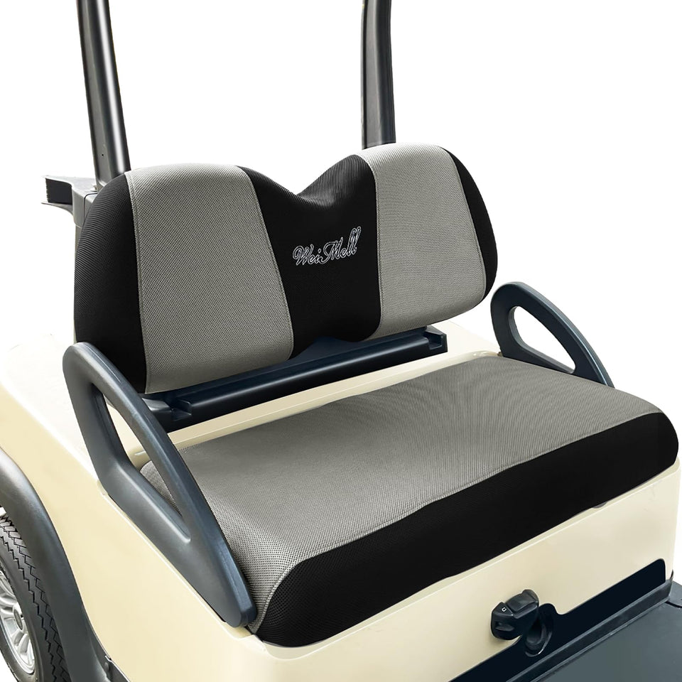 WEIMELL golf cart seat cover front seat backrest, breathable mesh for cool comfort.