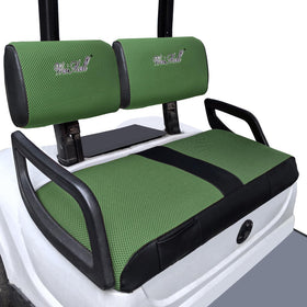 WEIMELL golf cart seat cover with front two-tone wrap protects and refreshes seats.