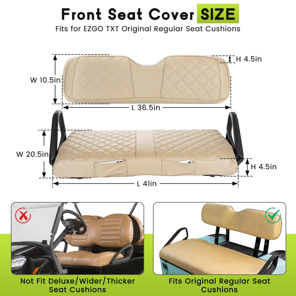 WEIMELL golf cart seat cover pockets offering convenient storage for small items