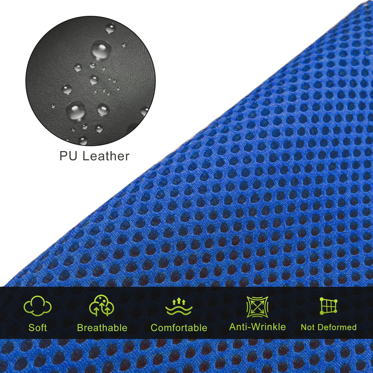 Two-tone WEIMELL golf cart seat cover shields seats from dirt and wear.