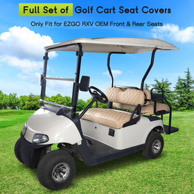 WEIMELL rear seat cover for EZGO RXV in beige protects against wear