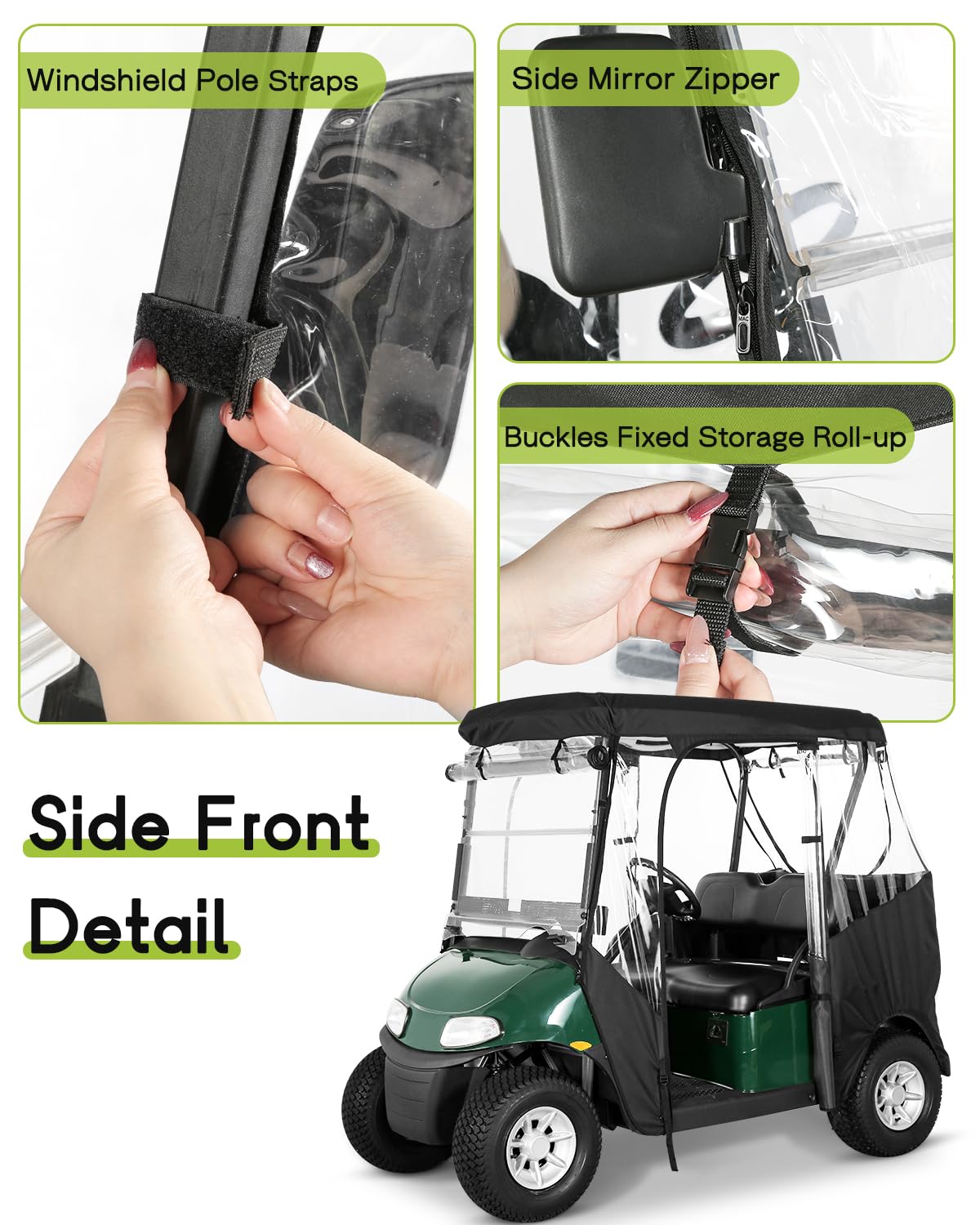 Weimell enclosure EZGO TXT RXV four-sided clear windows for visibility
