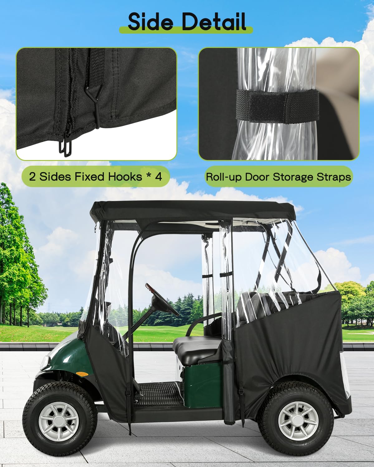 Weimell EZGO TXT RXV taillight windows and side openings for safety