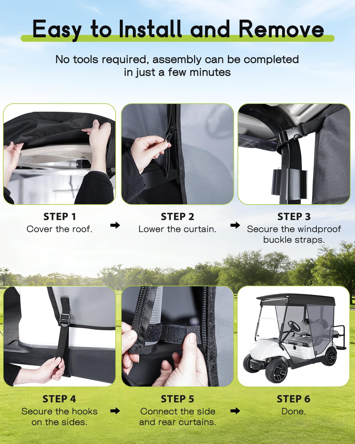 WEIMELL breathable-mesh curtains provide airflow while blocking UV.