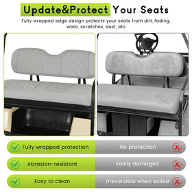 WEIMELL scratch and stain resistant vinyl leather keeps seats cleaner between cleanings