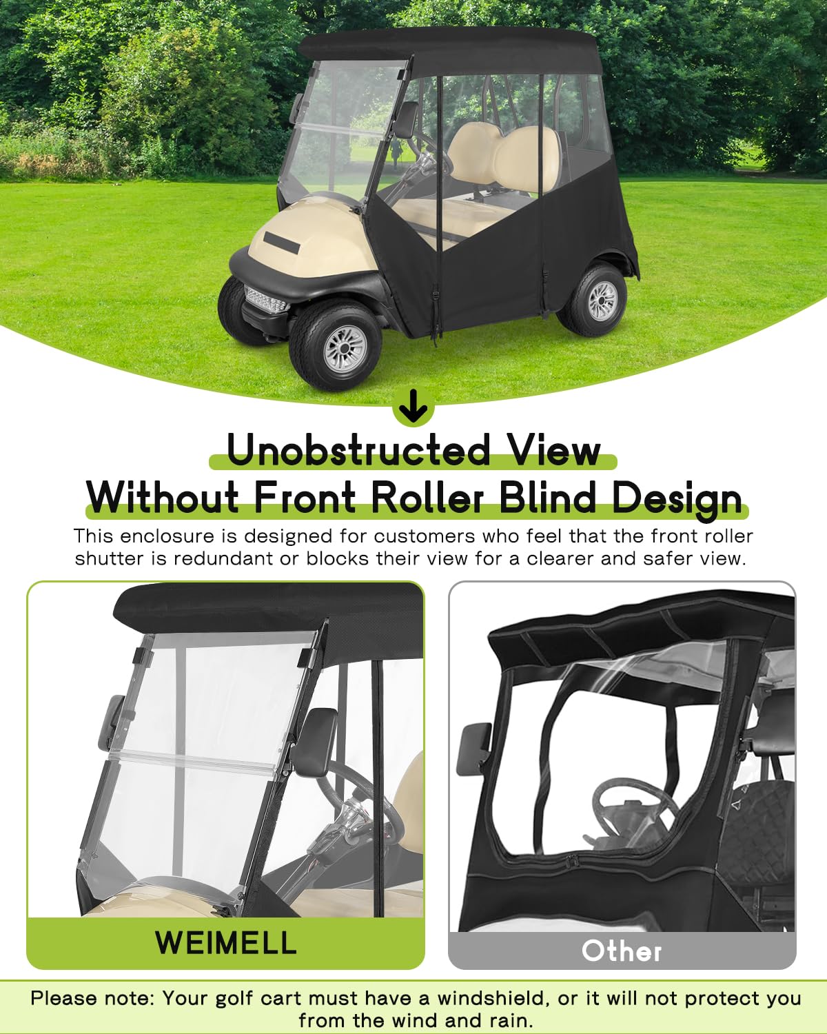 WEIMELL seat towel included improves front-seat comfort on Club Car Precedent
