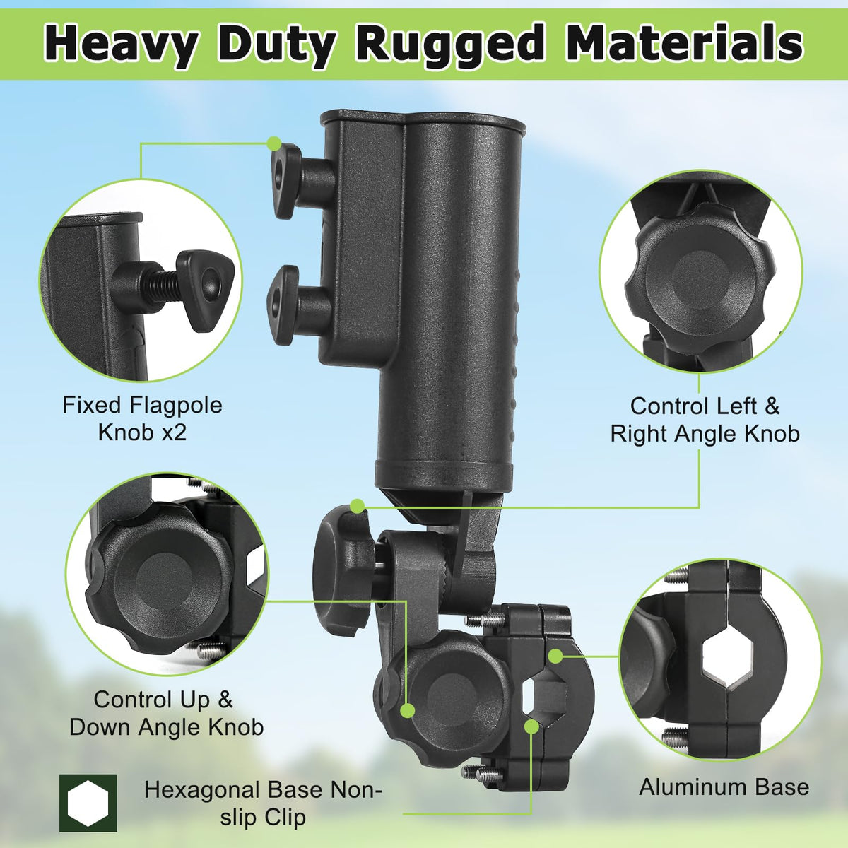 WEIMELL stainless steel flagpole offers rust-resistant support for outdoor use.