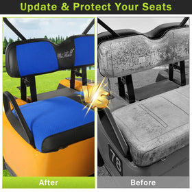 Weimell two-tone full-wrap design adds luster while shielding seats from wear.