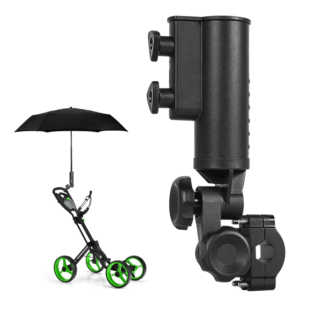 WEIMELL umbrella holder base with aluminum construction provides durable stability.