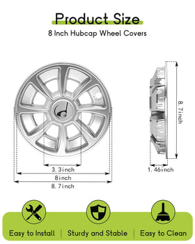 Weimell universal clip-system hub cap provides secure, rattle-free installation.