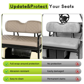 WEIMELL diamond-pattern seat cover offers full-wrap protection and luxury look