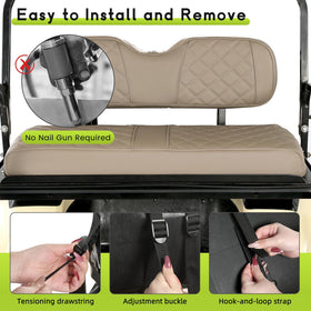 WEIMELL easy-clean surface keeps golf cart seats looking new