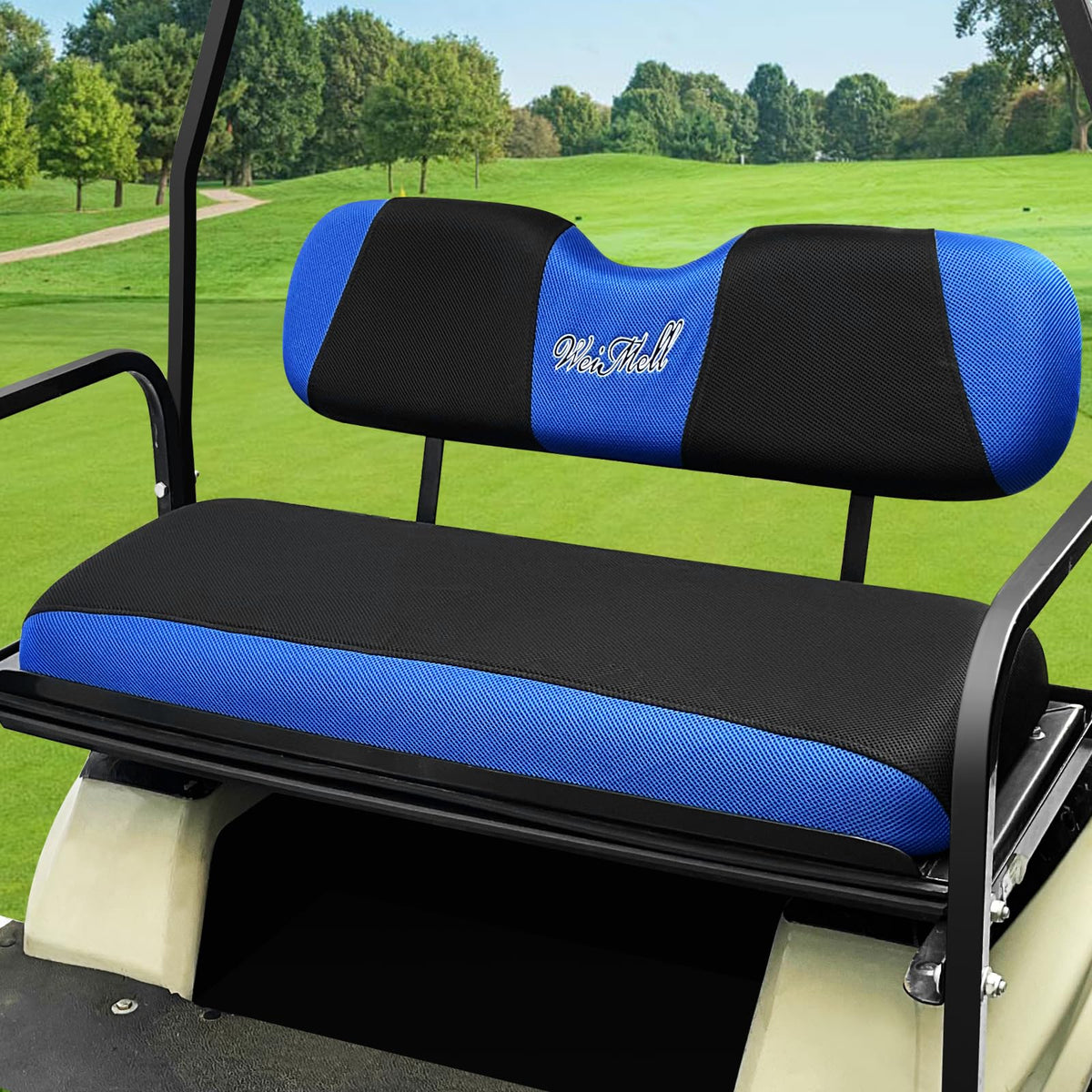 WEIMELL universal golf cart seat cover front view, protective and stylish.
