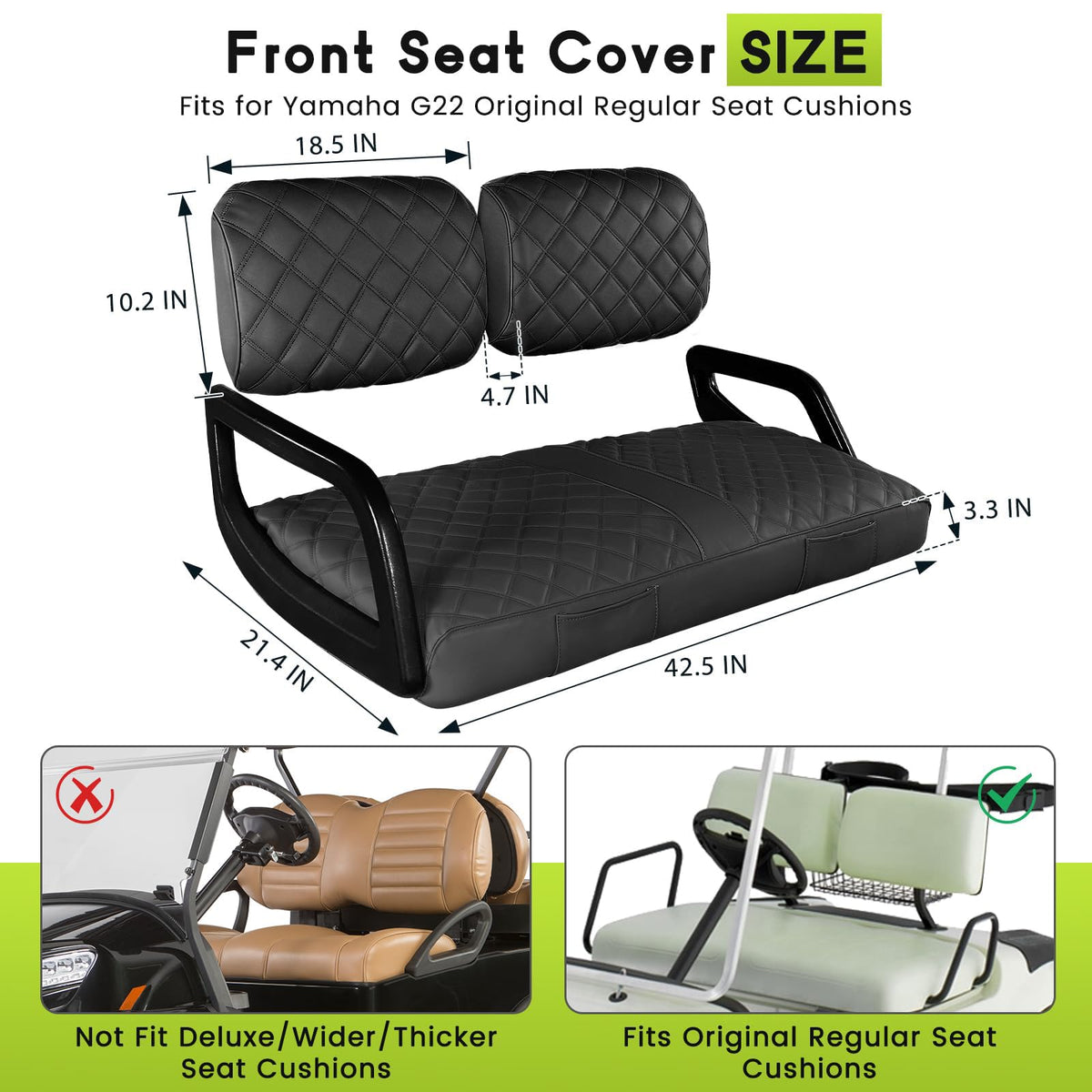 WEIMELL second backrest seat cover showing full coverage design