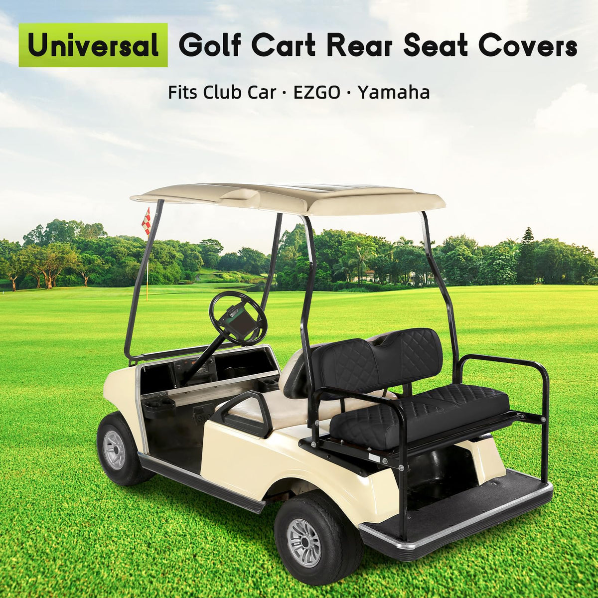 WEIMELL vinyl leather golf cart seat cover with soft feel and durability