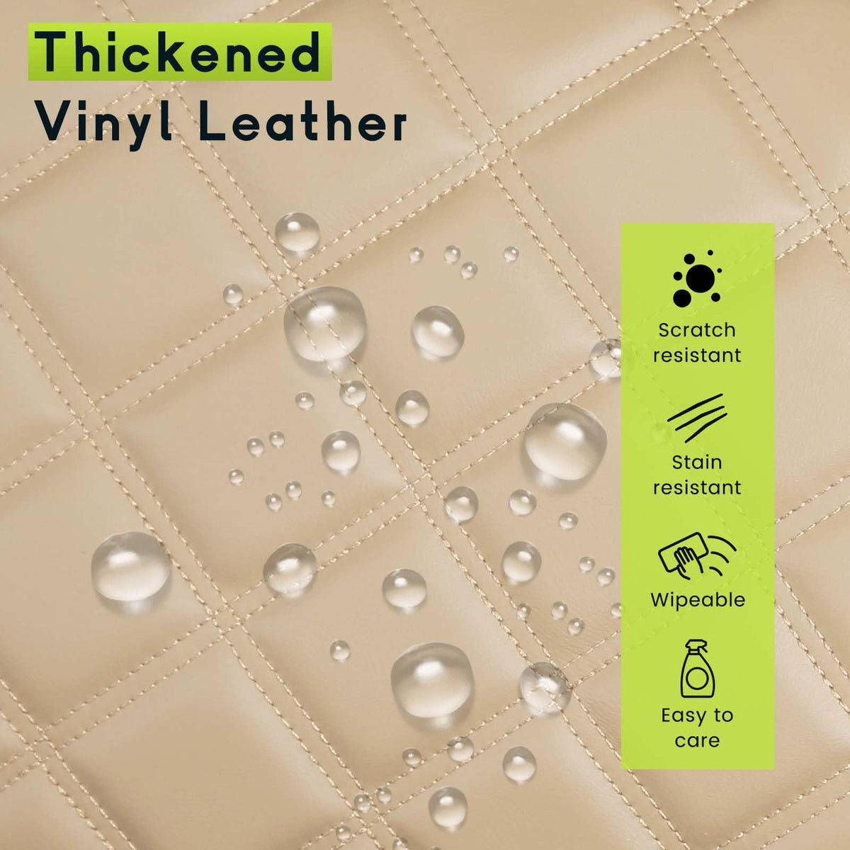 WEIMELL vinyl leather seat cover offers scratch and stain resistance