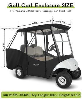 WEIMELL waterproof Oxford fabric cover shields golf cart from rain and dust.