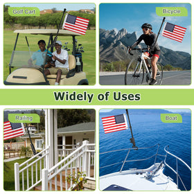 WEIMELL wide-application setup fits carts, bikes, and other poles with compatible sizes.