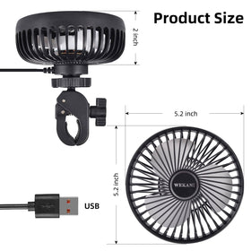 WEKANI golf cart fan offers three speeds for comfort
