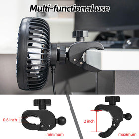 WEKANI golf cart fan powered via USB or cart supply