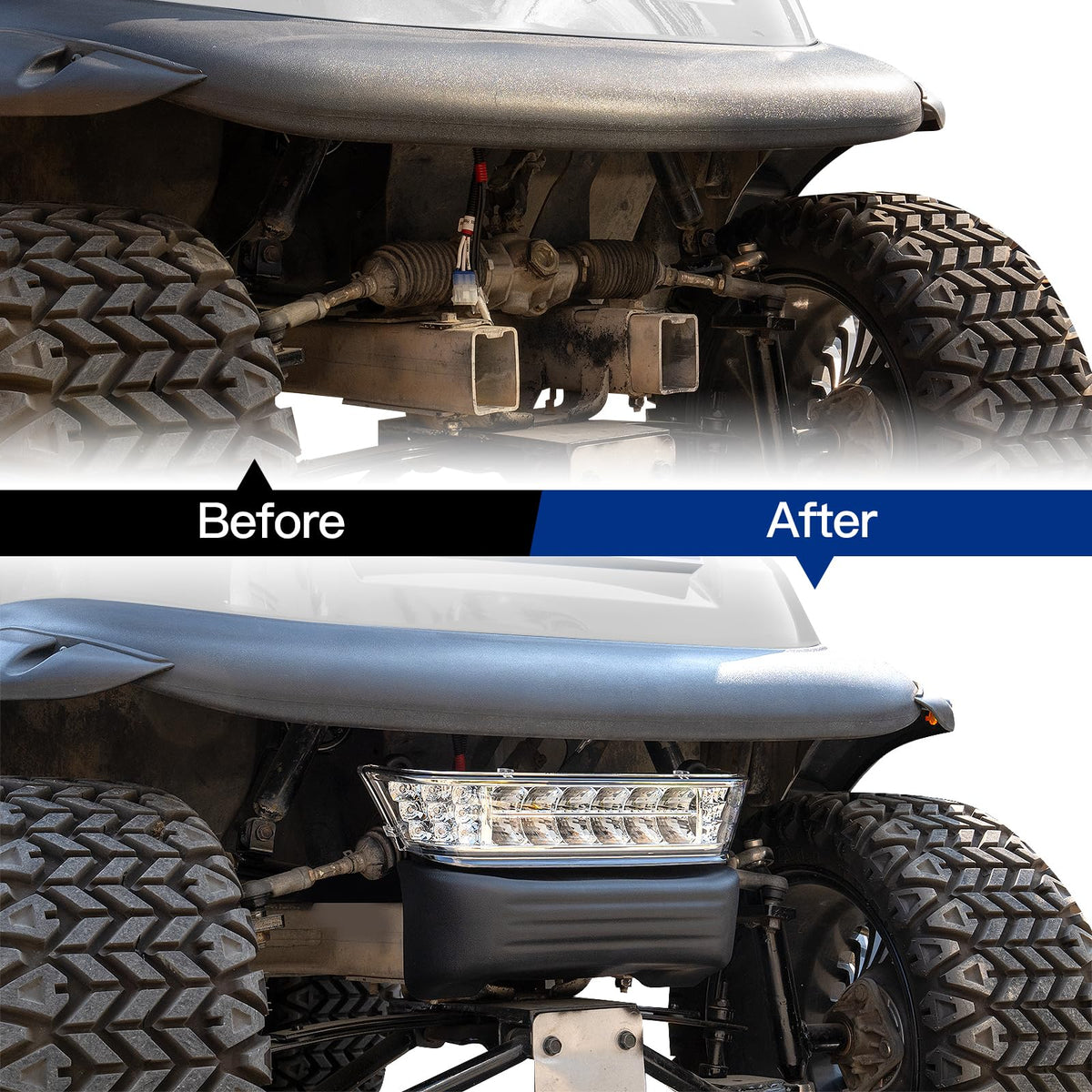 WEKANI golf cart harness demonstrates quick, easy installation.