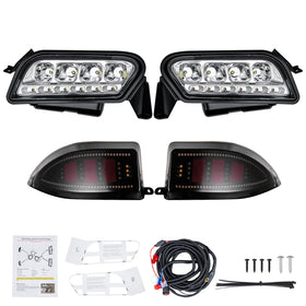 WEKANI front lights provide clear nighttime visibility for safe golf cart rides.