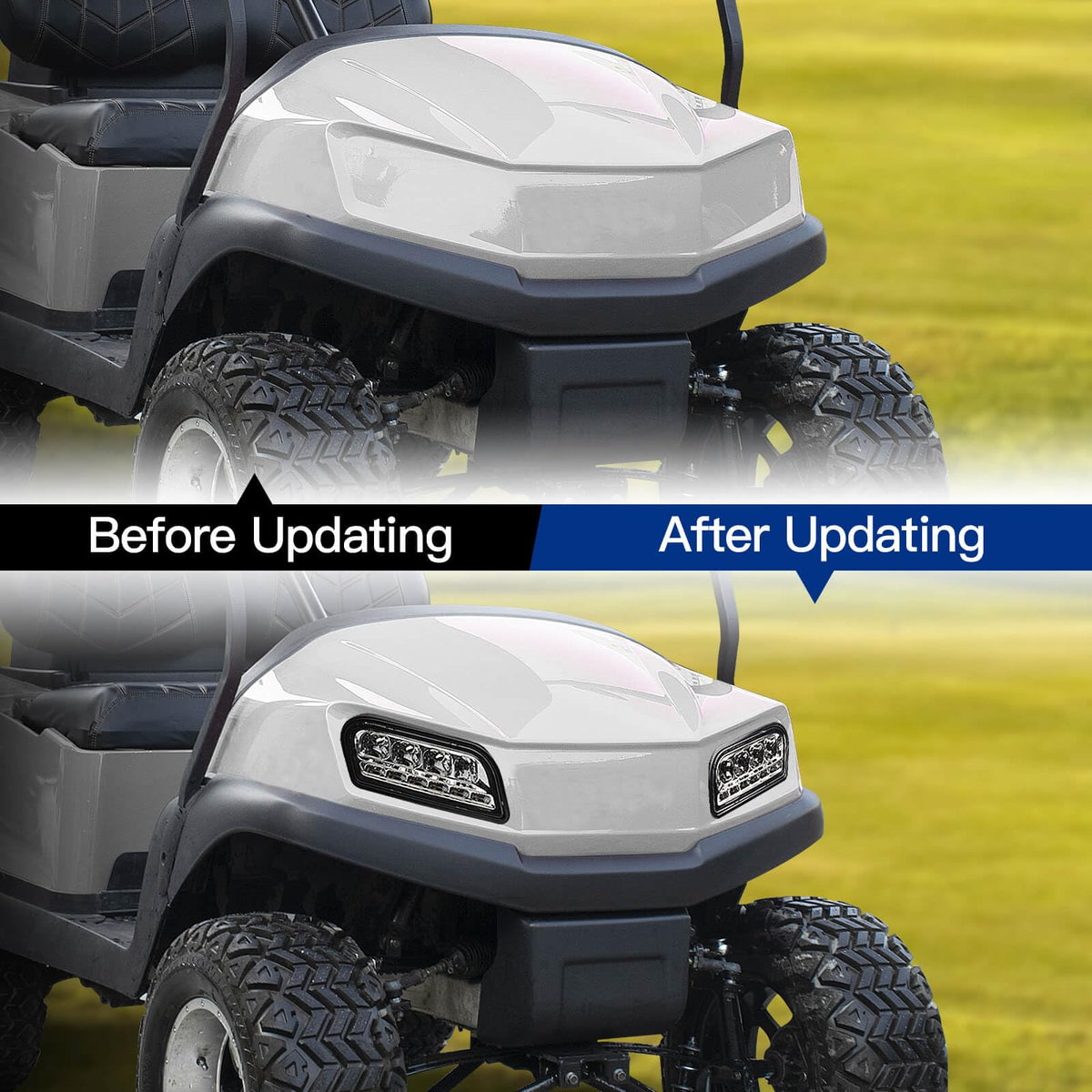 WEKANI night-drive illumination enhances nighttime golf cart experiences with brighter LED beams.