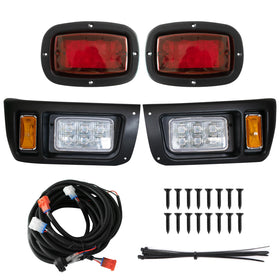 WEKANI golf cart light kit headlight front view showing bright beam