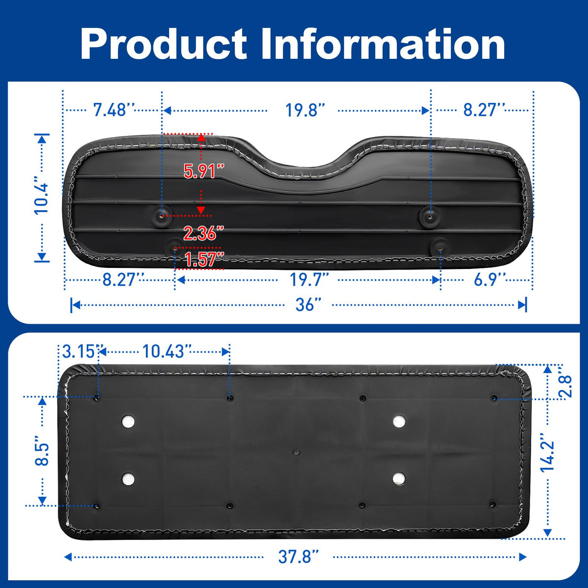 WEKANI golf cart rear seat assembly kit includes all hardware.