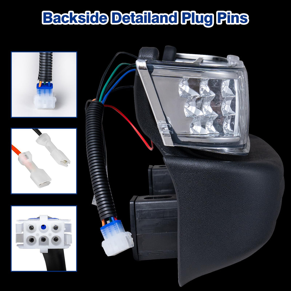 WEKANI LED headlight assembly delivers bright front lighting.