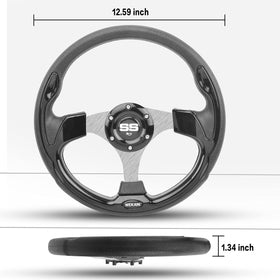 WEKANI palm-comfort steering wheel supports relaxed hands on longer drives.