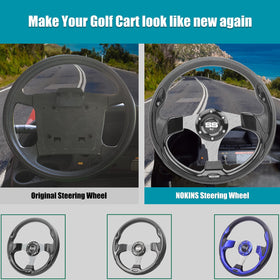 WEKANI steering wheel adds a stylish aesthetic to your golf cart.