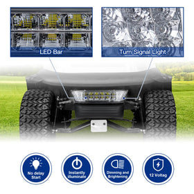 WEKANI bumper with headlight kit front view enhances night driving protection.