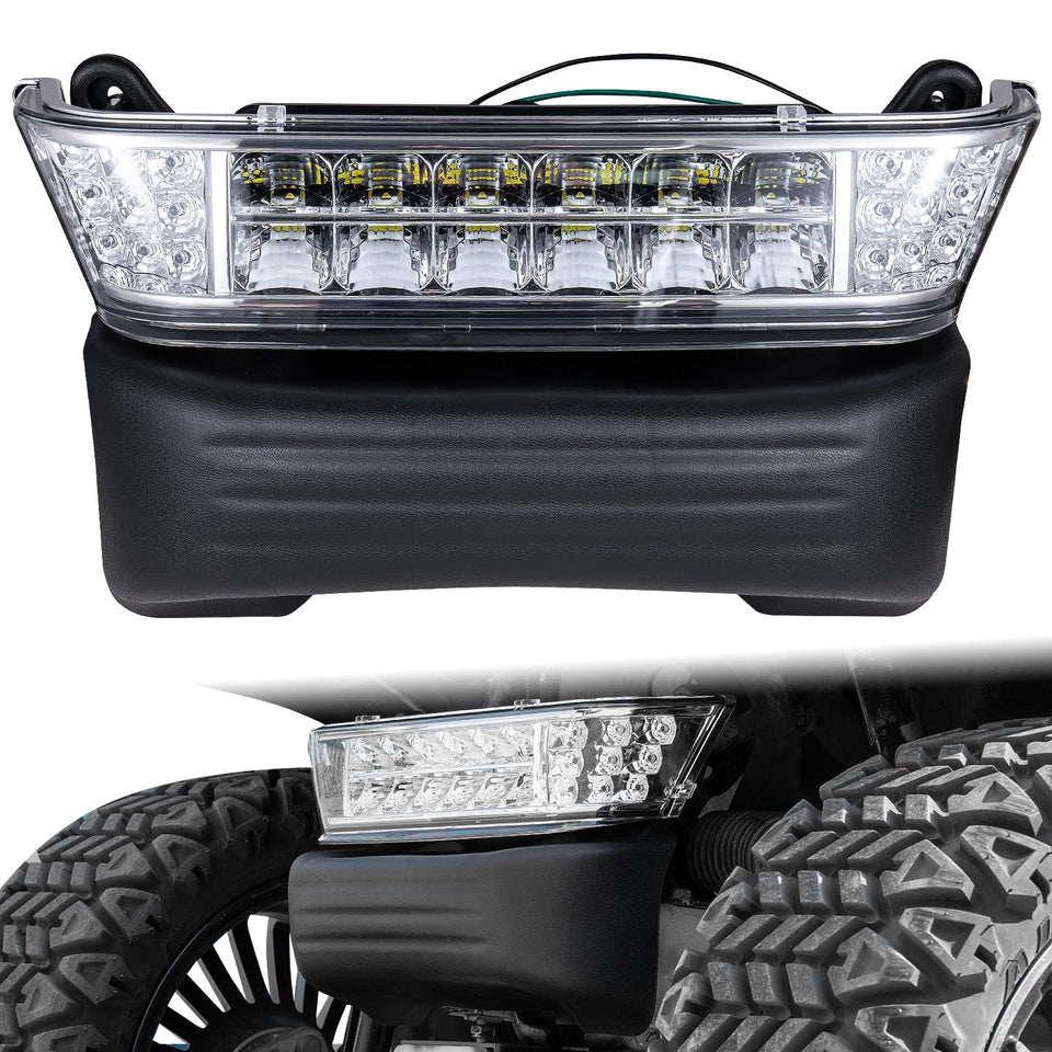 WEKANI upgrade golf cart headlight kit front view improves nighttime visibility.