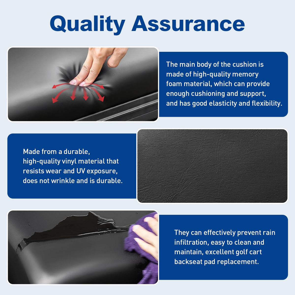 WEKANI vinyl cover resists wear and UV exposure for outdoor use.