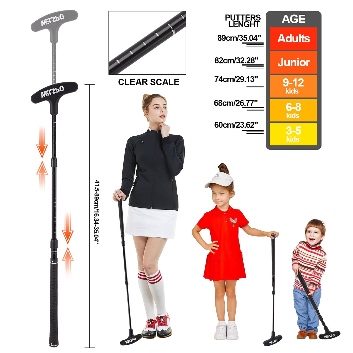 Welspo golf balls included for convenient at-home putting practice