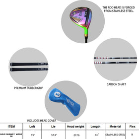 WENGH 5 Wood at 43.5 inches suits diverse swing styles.