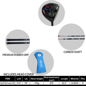 WENGH golf driver in action on the course demonstrates smooth swing dynamics.