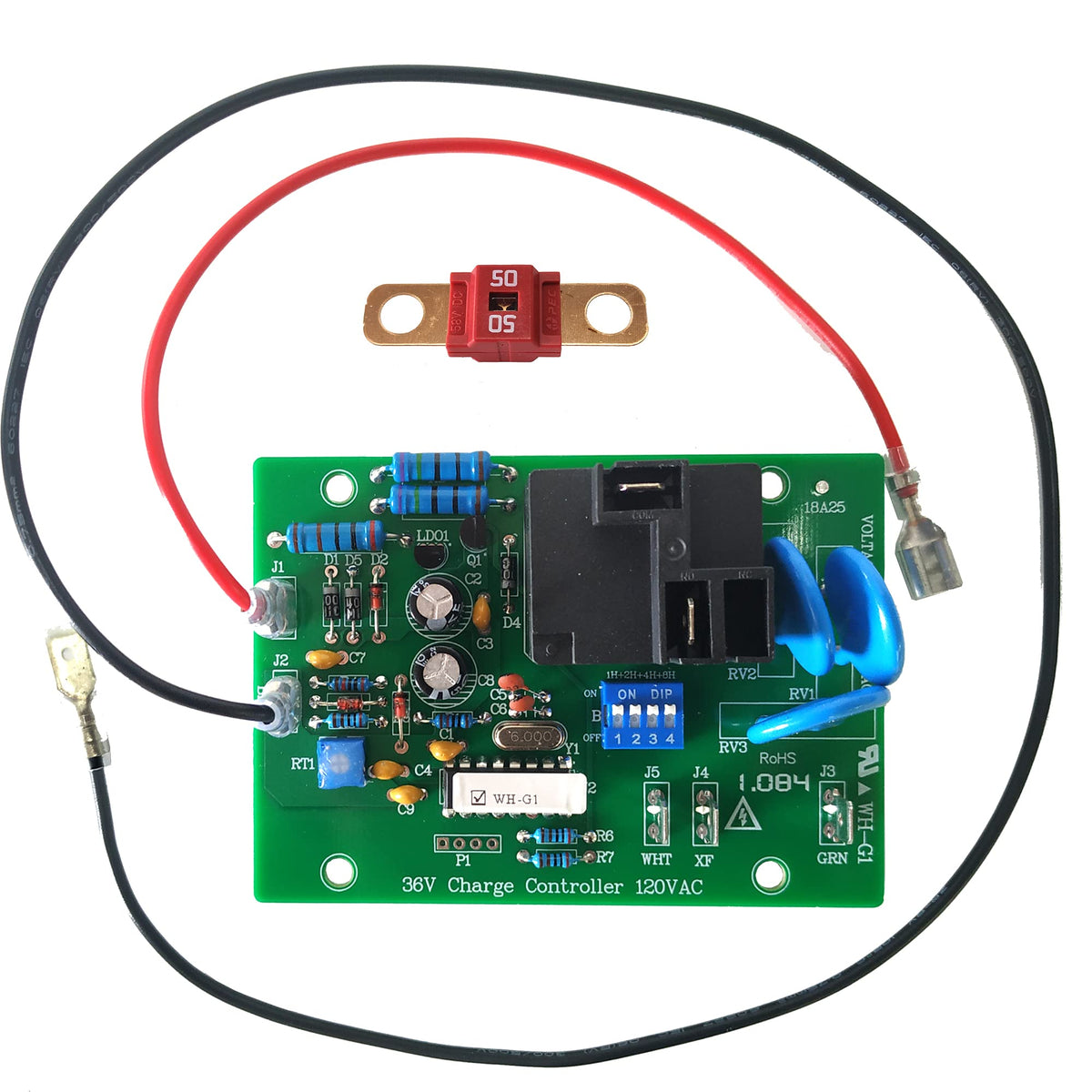WERLAHO EZGO charger top view with fit details.