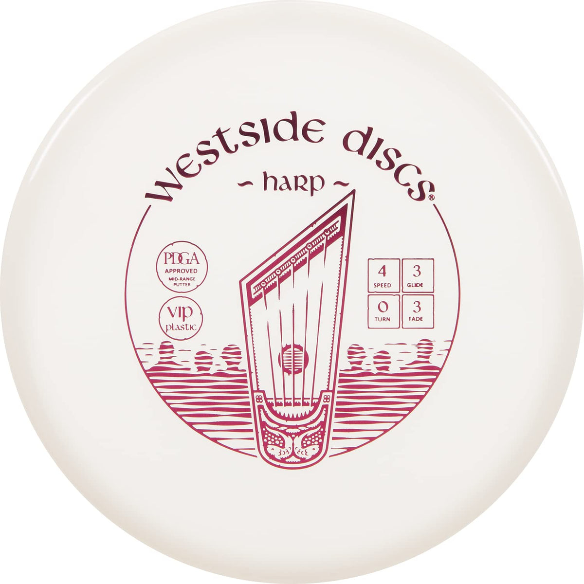 Westside Harp putter in white for precise, predictable putts.