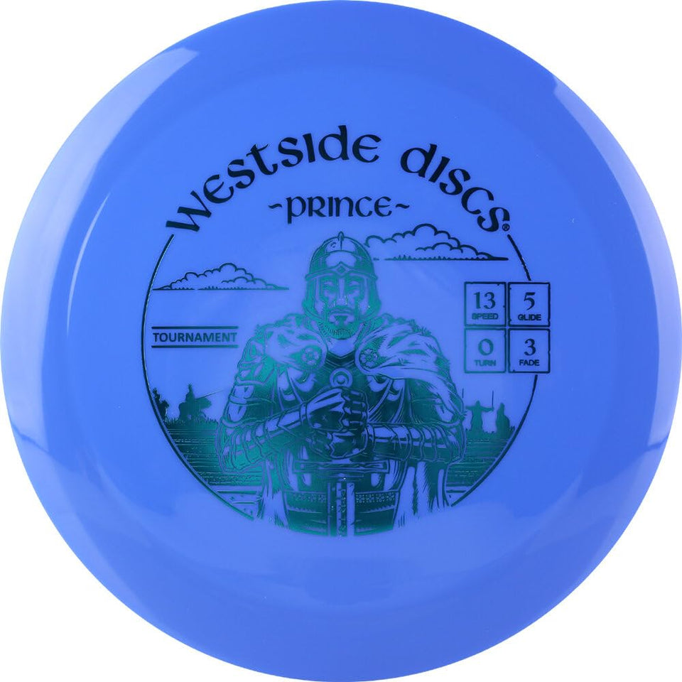 Westside Discs Tournament Prince driver blue, delivering powerful distance with reliable fade