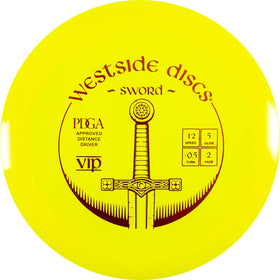 Close-up of the VIP Sword’s wide rim and grip for reliable handling.
