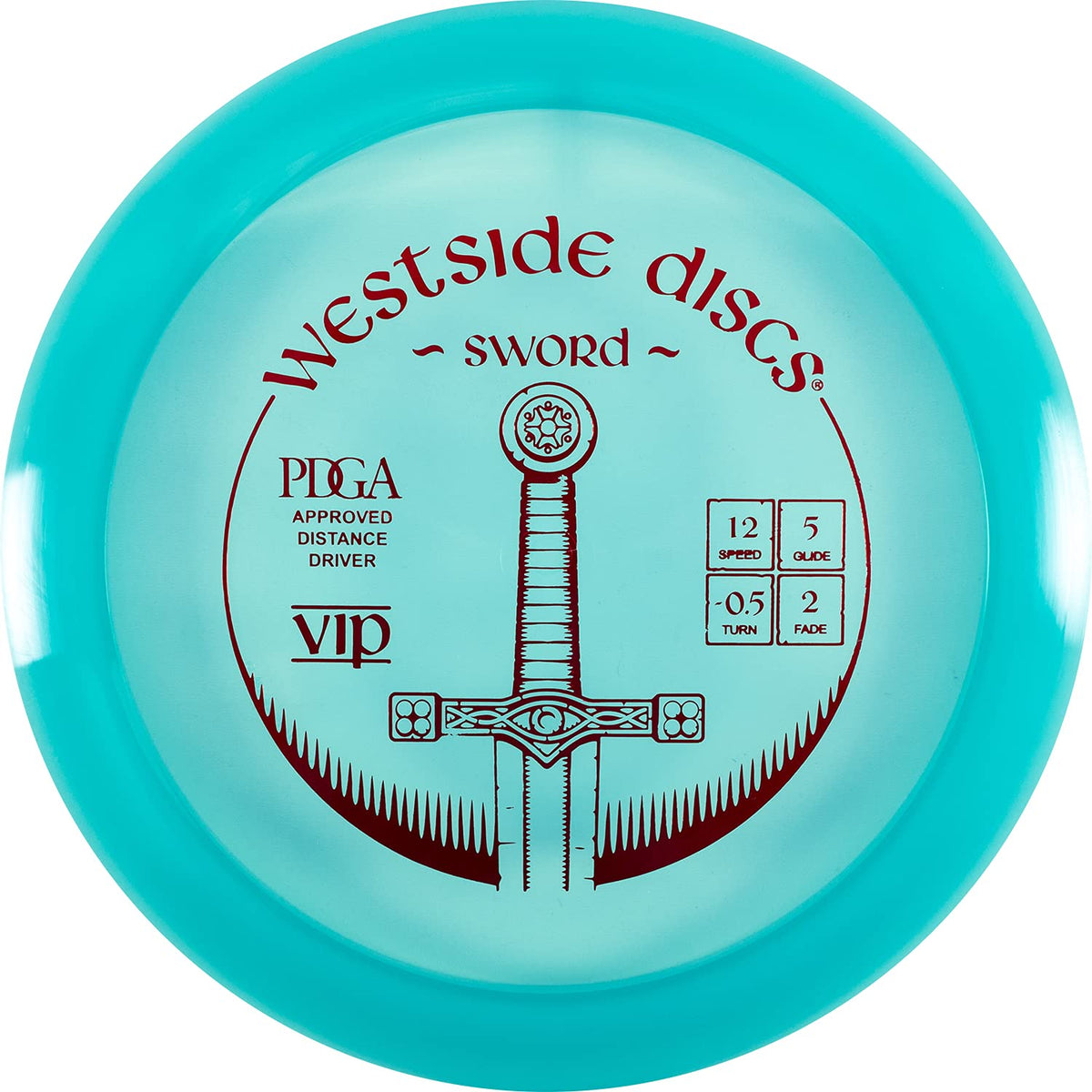 Westside VIP Sword disk profile shows straight-flight potential for beginners.