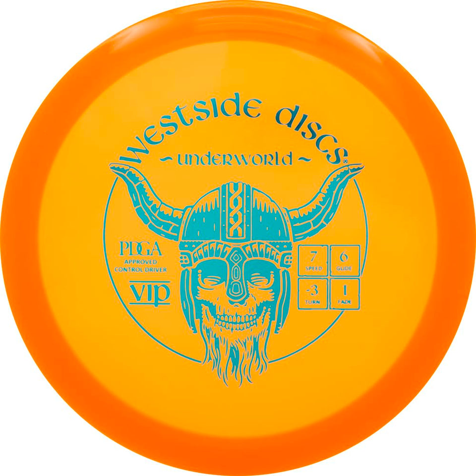 Westside Discs VIP Underworld orange, ideal for beginners learning anhyzers and rollers.