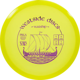Westside Discs VIP Warship midrange front view, stable straight flight for precise approaches.